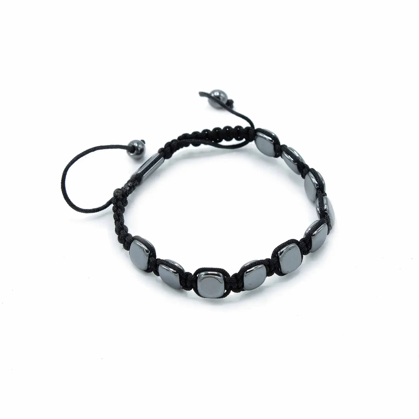 Pulseira Magnética Hematita Shamballa - Cantos Arredondados 2