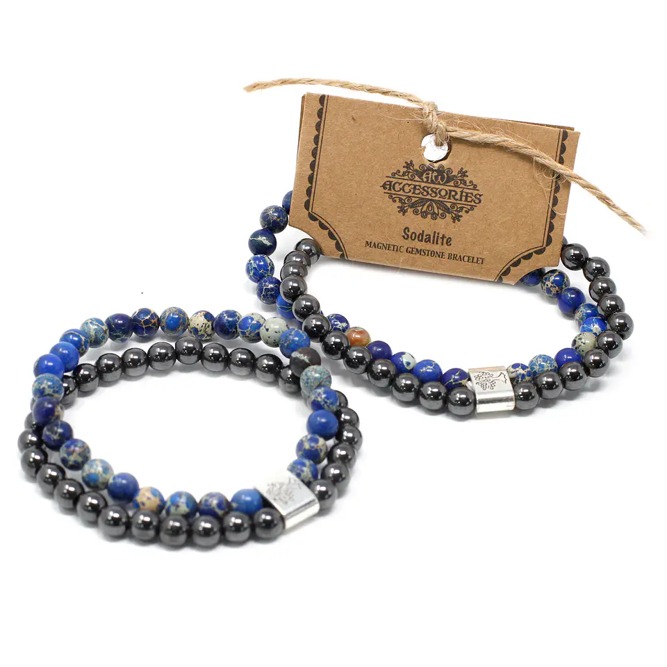 Pulseira Magnética de Pedras Preciosas - Sodalita 3