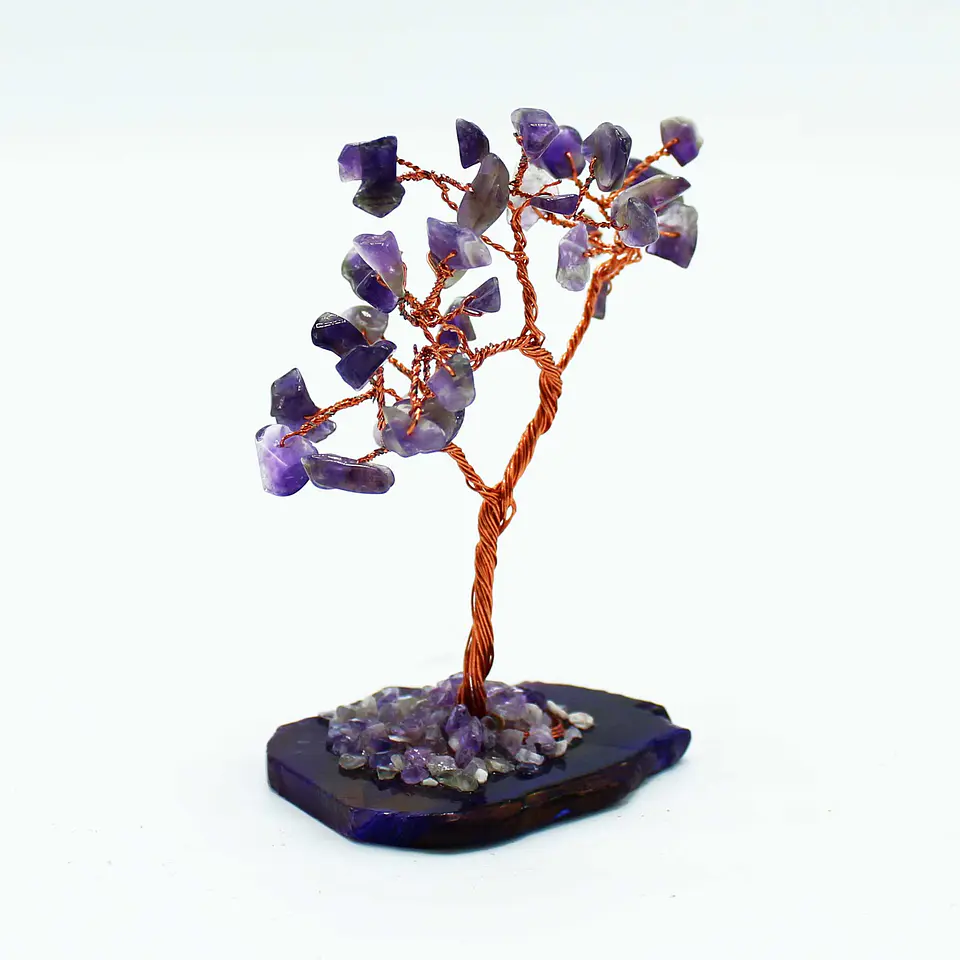 Árvore Ametista com Base de ágata natural (35 pedras) 2