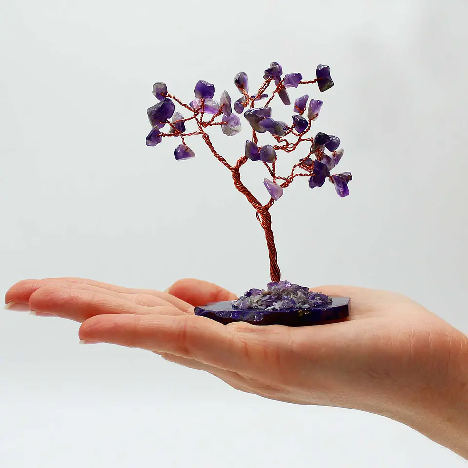 Árvore Ametista com Base de ágata natural (35 pedras) 3