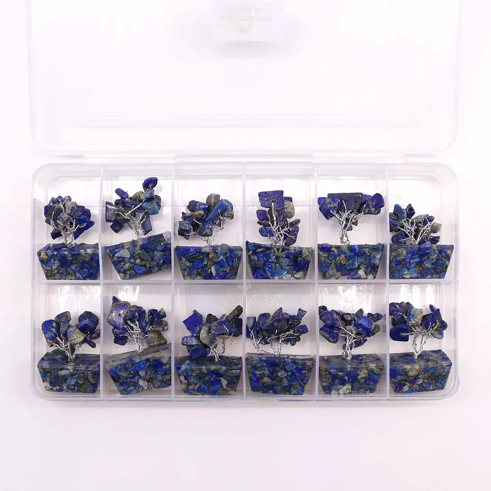 Mini Árvore de Pedras Preciosas em Base de Orgonite - Sodalita (15 Pedras) 2
