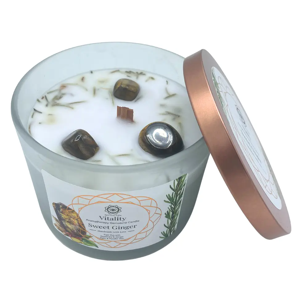 Vela Perfumada com Olho de Tigre e Gengibre - Vitalidade 2