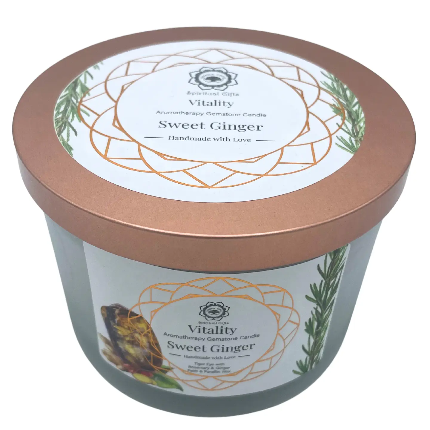 Vela Perfumada com Olho de Tigre e Gengibre - Vitalidade 3