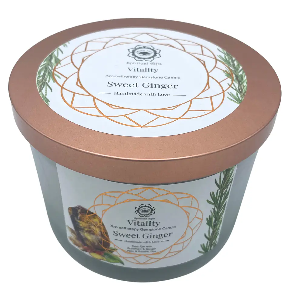 Vela Perfumada com Olho de Tigre e Gengibre - Vitalidade 3