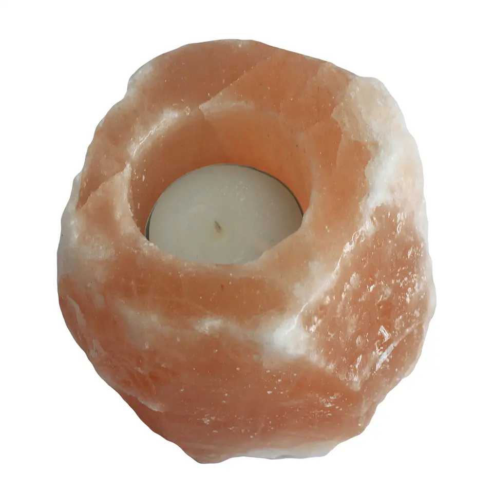Suporte para Vela em Sal do Himalaia Natural 950g 3