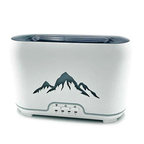Difusor de Aromas Himalaia - USB-C - Controle Remoto - Efeito Chama