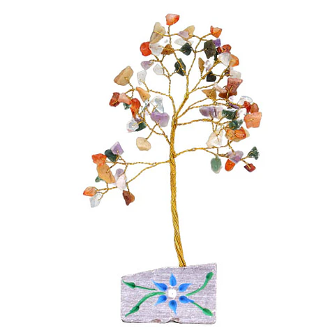 ÁÁrvore Decorativa com Gemas Naturais Múltiplas – 80 Pedras