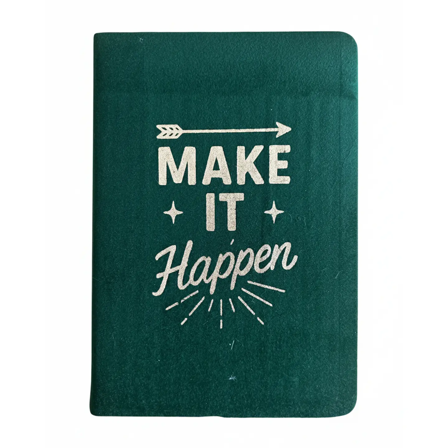 Caderno Aveludado - Faz Acontecer - 80 Páginas - Verde Escuro 1