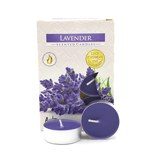 Conjunto de 6 velas de chá perfumadas - Lavanda