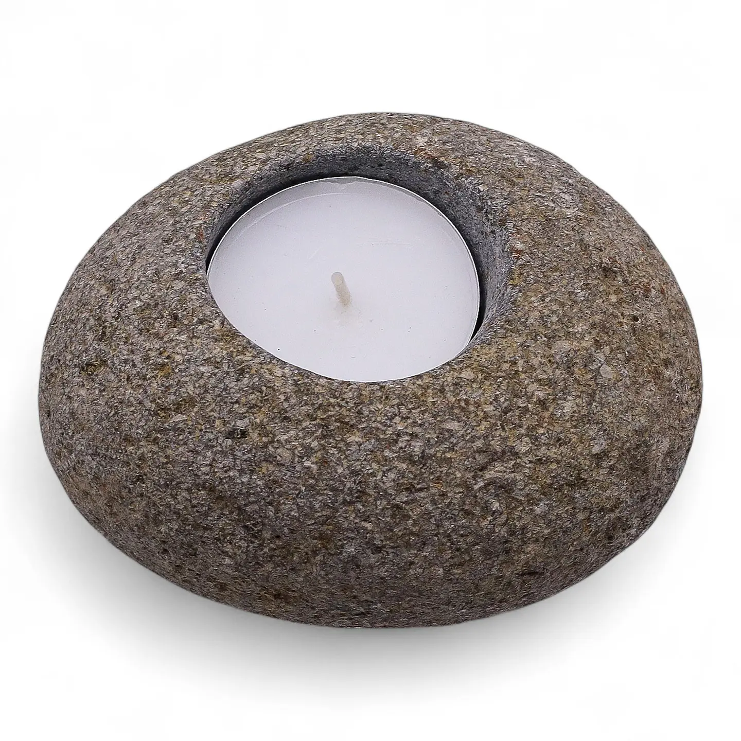 Castiçal de Pedra Riverside – Luminária Natural em Pedra de Rio 1
