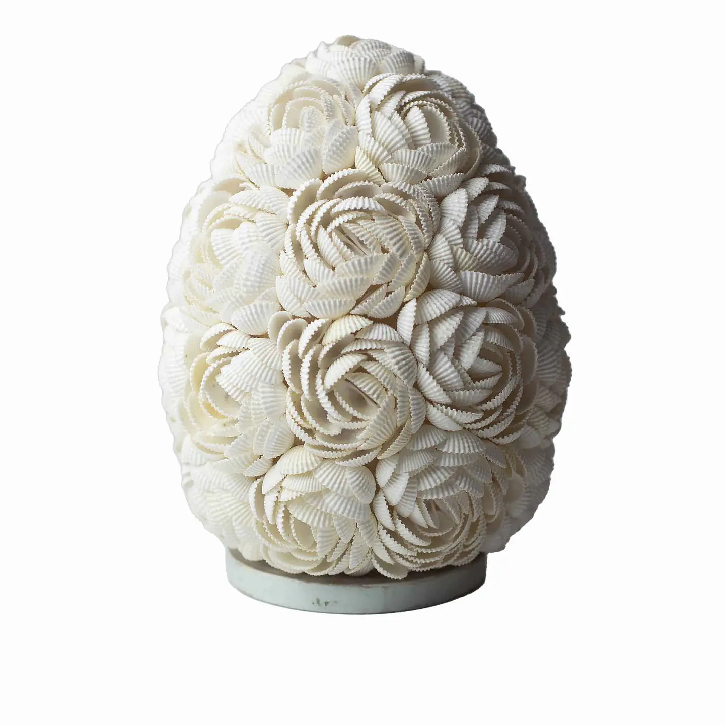 Candeeiro Boho Artesanal com Conchas Marinhas Naturais  – Formato Oval 20 cm 1