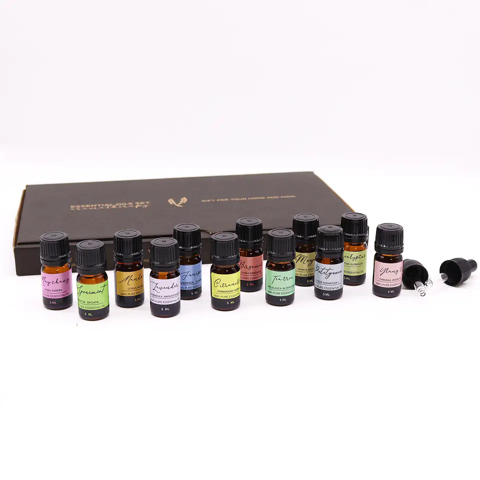 Conjunto de Óleos Essenciais de Aromaterapia - Primavera 2