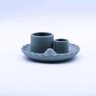 Suporte para Pau Santo e Tochas – Flor de Lótus – Azul