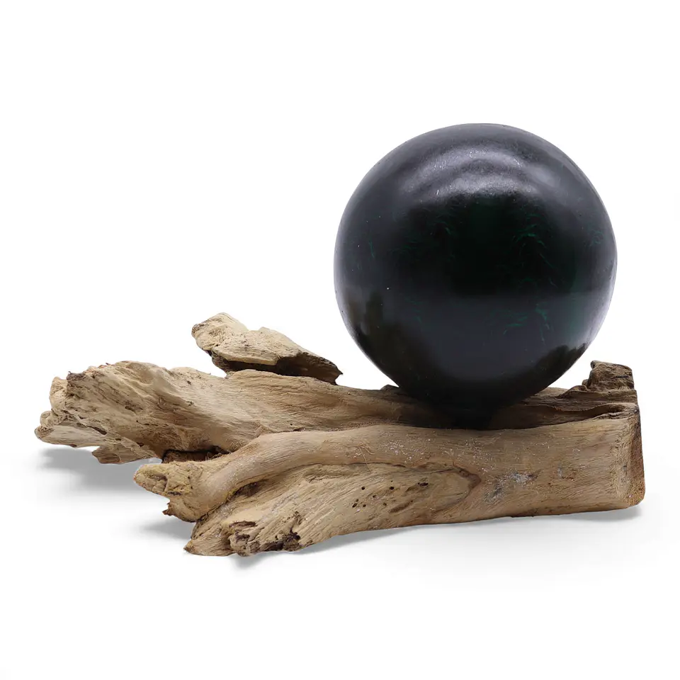Candeeiro de Madeira Gamel com Abajur Verde Esmeralda Craquelê 5