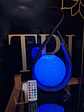Candeeiro Folha de Coco Natural e Madeira Albasia - Black (Lâmpada LED RGB com Comando) - Thumbnail 6