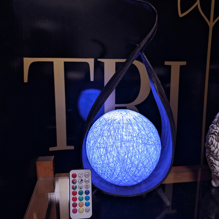 Candeeiro de Coco Natural Albesia (Lâmpada LED RGB com Comando) 7