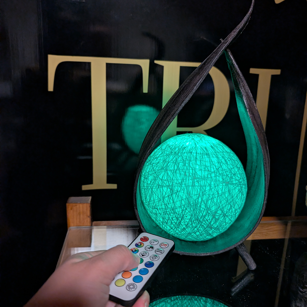 Candeeiro de Coco Natural Albesia (Lâmpada LED RGB com Comando) 9