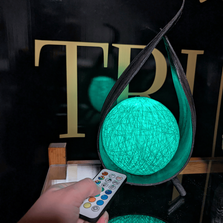 Candeeiro de Coco Natural Albesia (Lâmpada LED RGB com Comando) 9