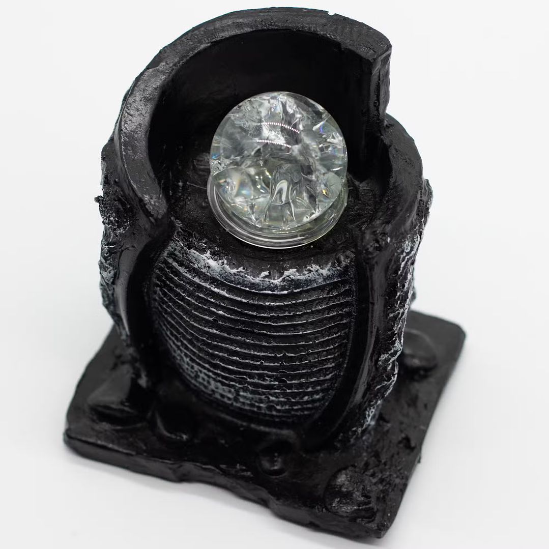 Fonte de água decorativa de mesa - Recipiente para água e esfera de vidro 2