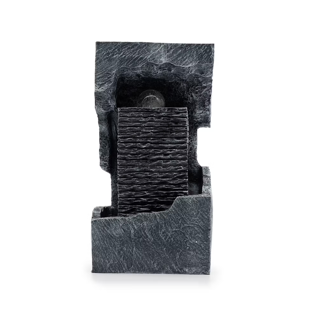 Fonte de Água Grande (Altura 48 cm) - Bola de Cristal com Mudança de Cor sobre Rocha 1