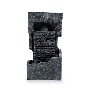 Fonte de Água Grande (Altura 48 cm) - Bola de Cristal com Mudança de Cor sobre Rocha