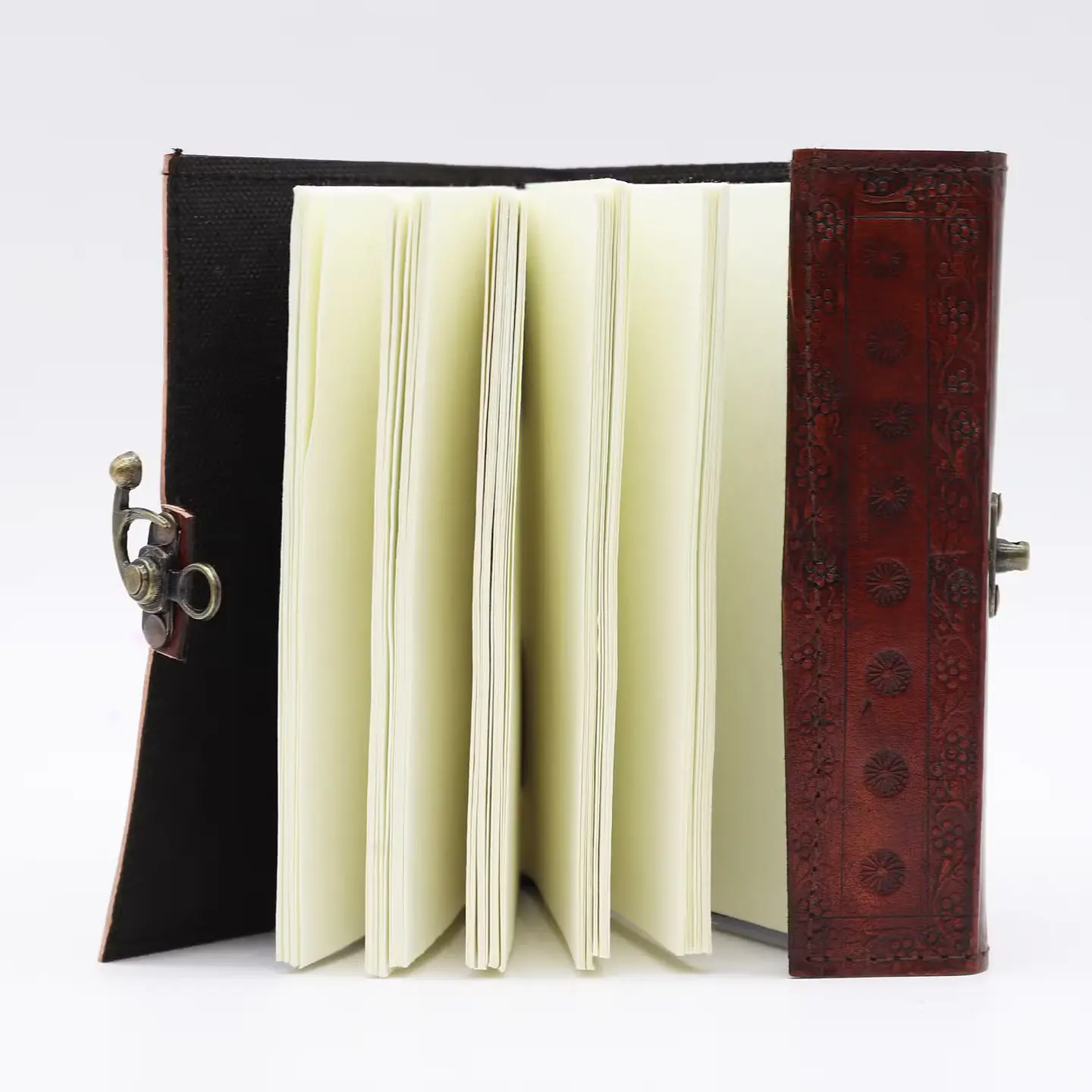 Caderno Esotérico Dois Dragões - Vintage com Borda Costurada 3