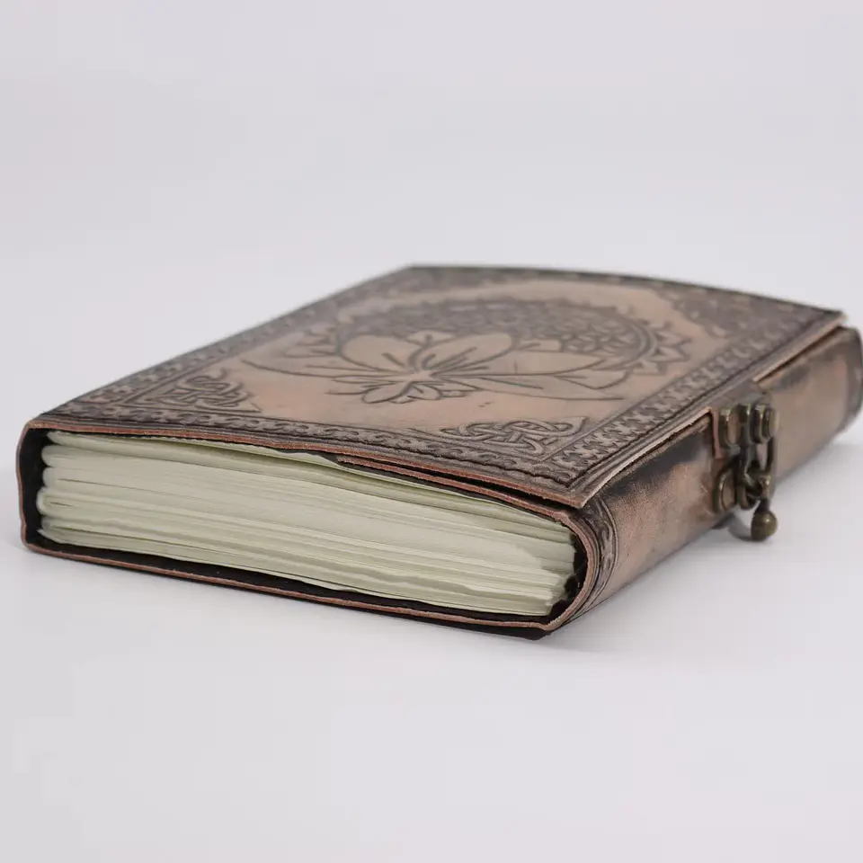 Caderno Mandala Lotus - Vintage com Borda Costurada 3