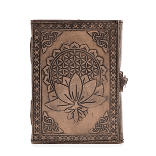 Caderno Mandala Lotus - Vintage com Borda Costurada