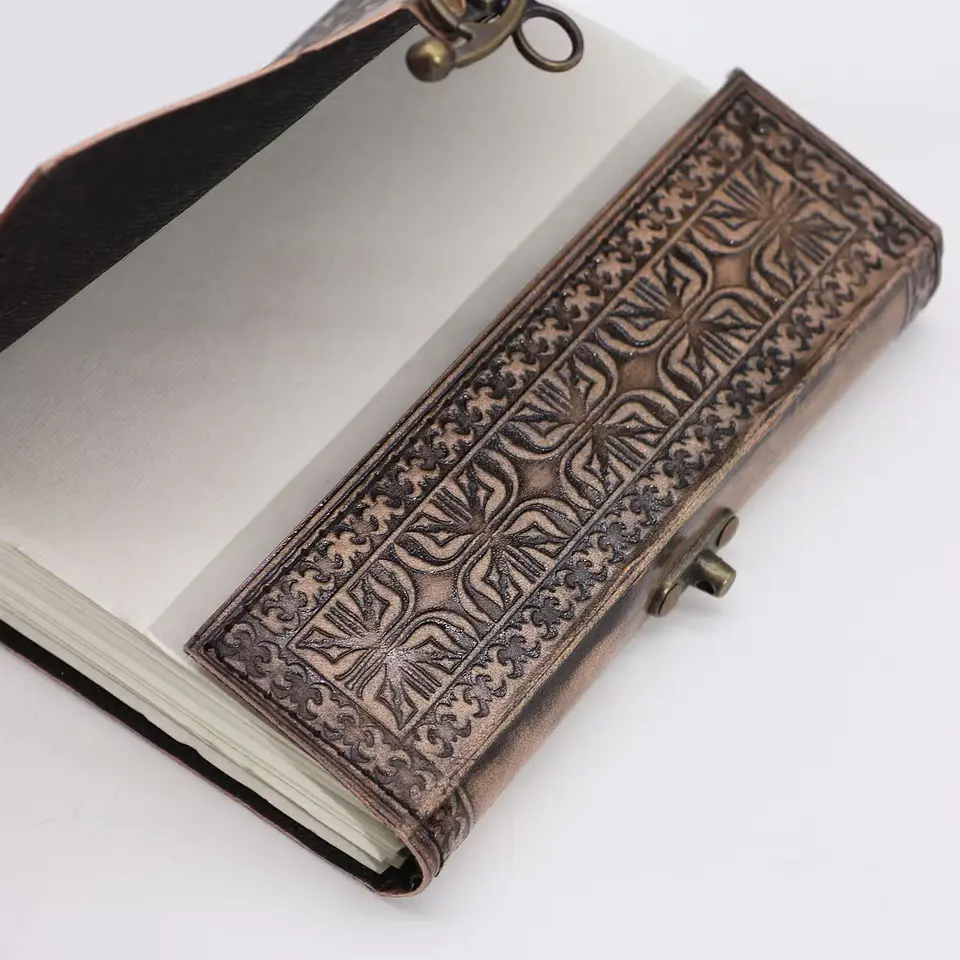 Caderno Mandala Lotus - Vintage com Borda Costurada 2