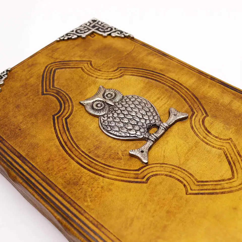 Livro de Café Bronzeado - Decoração Coruja em Zinco 3