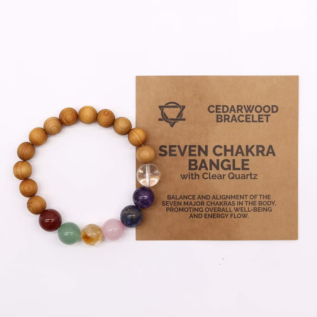 Pulseira de Cedro - 7 chakras 2