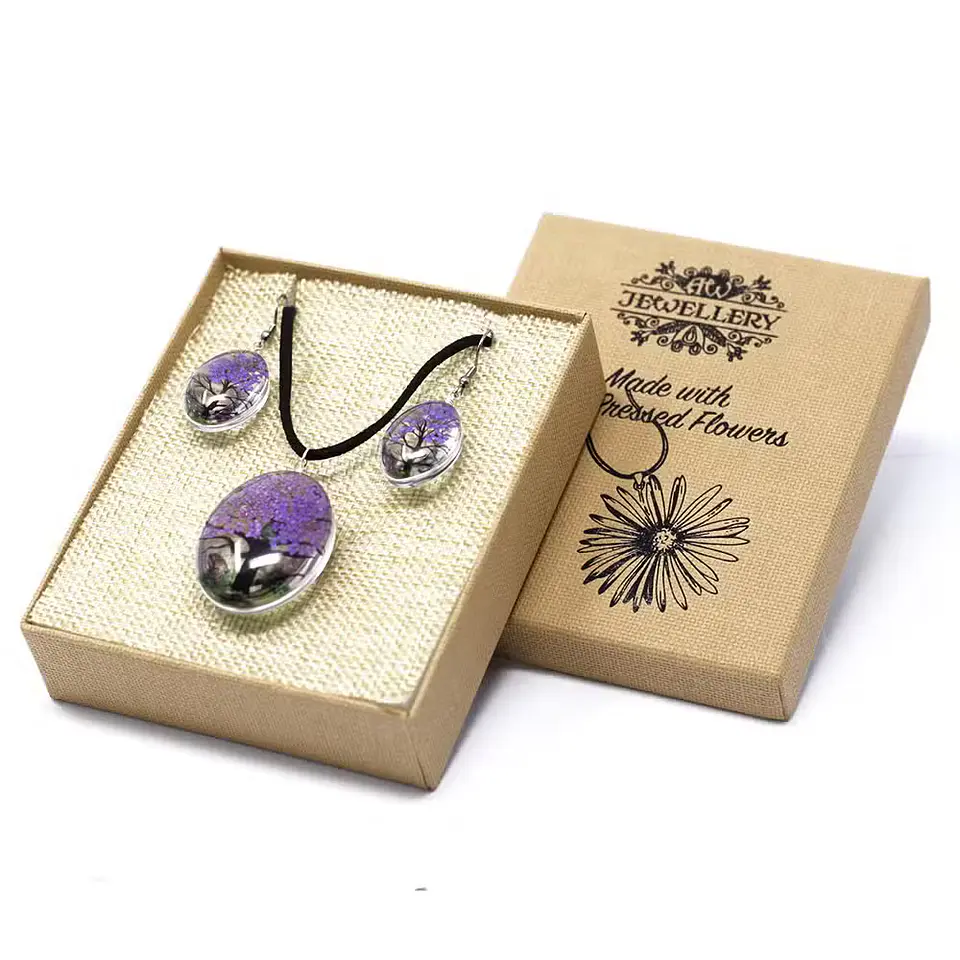 Conjunto Botânico em Vidro com Lavanda Prensada 2