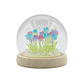 Candeeiro Floral em Cúpula de Vidro com 20 Tulipas Multicolor LED USB - Miniatura 3
