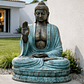 Estátua Buda Artesanal Monumental Turquesa – 2 Metros - Miniatura 1