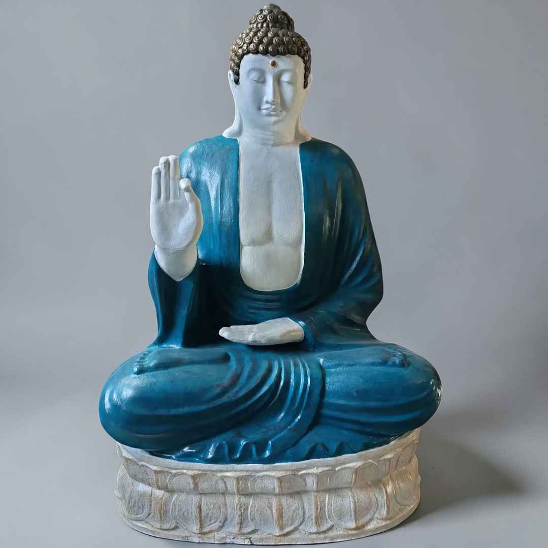 Estátua Buda Artesanal Tailandês Turquesa – 96 cm 2