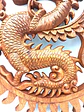 Painel Artesanal em Madeira Suar - Dragão Oriental de 40 cm - Thumbnail 2