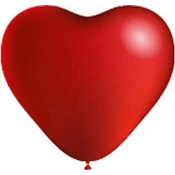 Balão latex coração 45cm Pastel - Vermelho