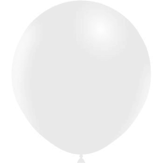 Balão latex 18 Pastel - Branco