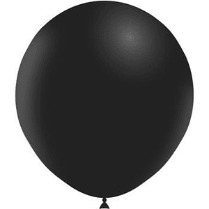 Balão latex 18 Pastel - Preto