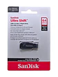 Pendrive 64GB USB 3.2 Ultra Shift Negro SanDisk - Miniatura 2