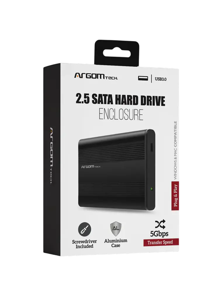 Cofre para Disco Duro 2.5 SATA USB 3.0 Aluminio ArgomTech 1