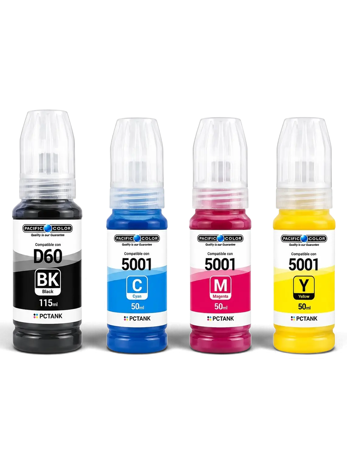 Pack 4 Tintas D60 5001 Pacific Color Compatible Brother 1