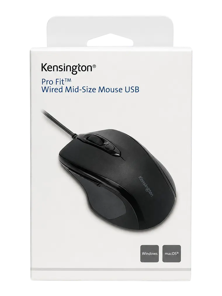 Mouse Alámbrico Kensington Pro Fit Mid-Size USB Negro 2