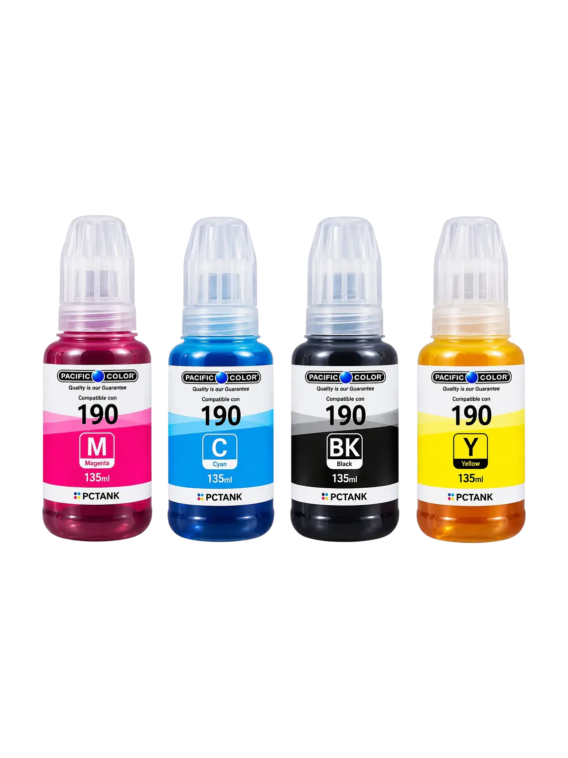 Pack 4 Tintas GI-190 Pacific Color Compatible Canon 1