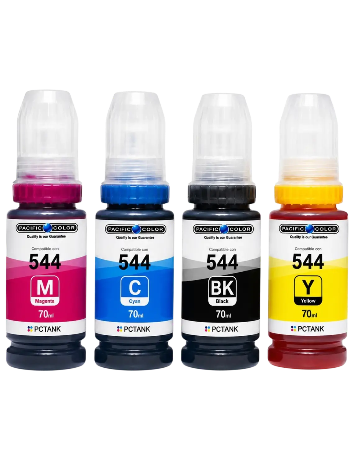 Pack 4 Tintas 544 Pacific Color 70 ml Compatible Epson EcoTank 1