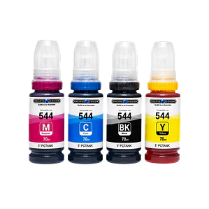 Pack 4 Tintas 544 Pacific Color 70 ml Compatible Epson EcoTank