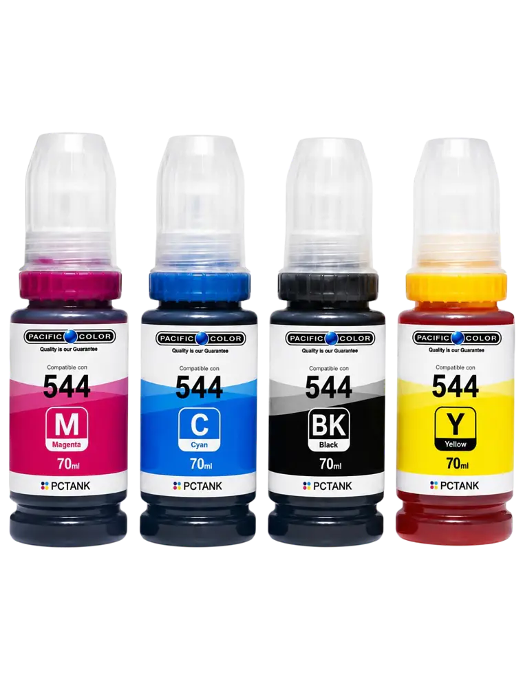 Pack 4 Tintas 544 Pacific Color 70 ml Compatible Epson EcoTank 1