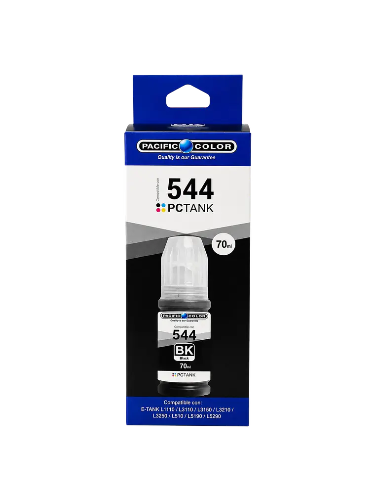 Tinta 544 Negro Pacific Color 70 ml Compatible Epson EcoTank 2