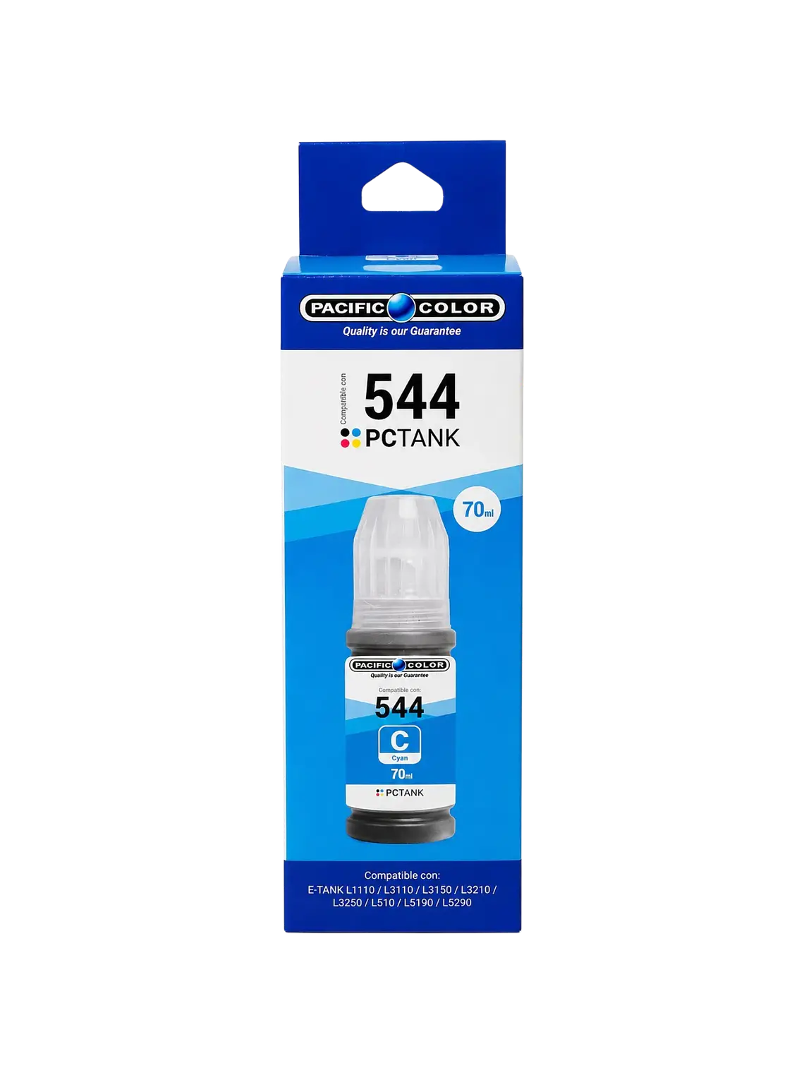 Tinta 544 Cian Pacific Color 70 ml Compatible Epson EcoTank 2