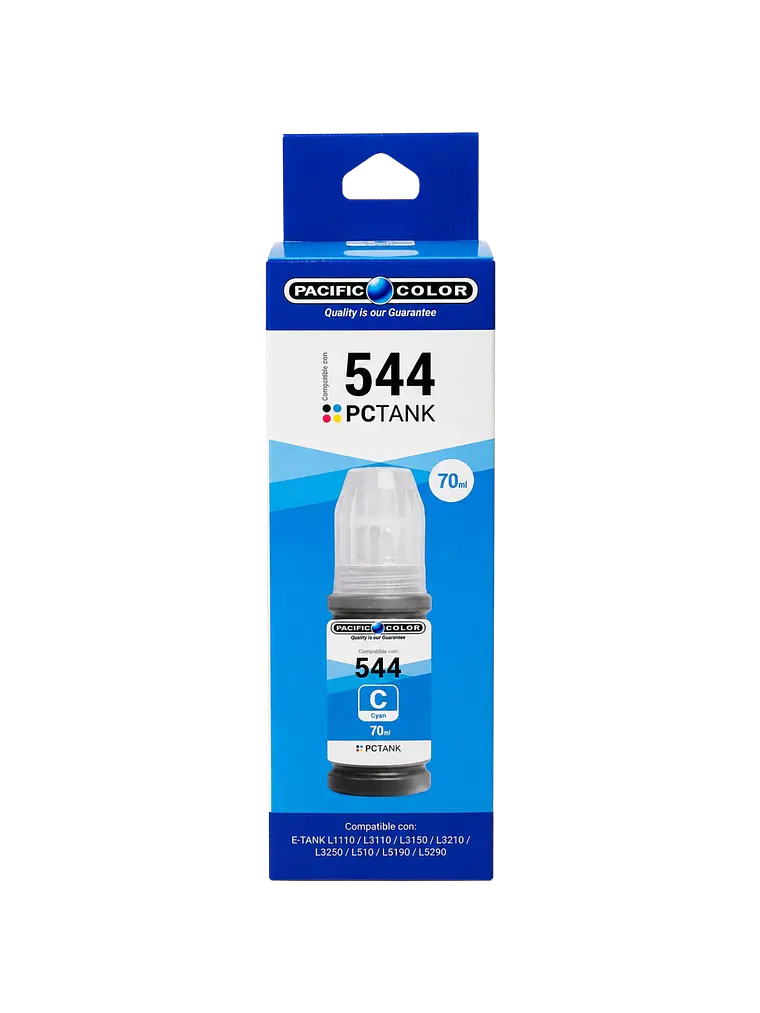 Tinta 544 Cian Pacific Color 70 ml Compatible Epson EcoTank 2